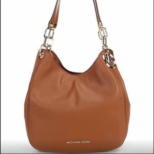 Michael Kors Lillie Leather Lg Chain Shoulder Tote